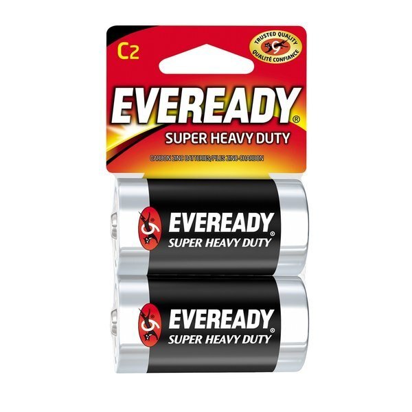 Super Heavy Duty C Zinc Carbon Batteries 2 pk Carded, 2PK, Eveready, Mfr#: 1235SW-2